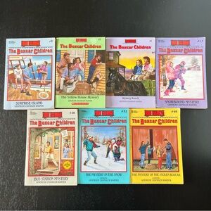 VTG Lot of 7 of The Boxcar Children Books Fiction GUC